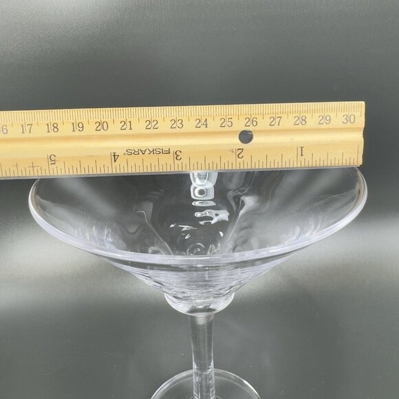 Simon Pearce Cavendish Clear Optic Hand Blown Glass Martini Glasses Cups Set 2 - Picture 8 of 16